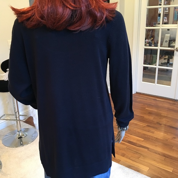 Black Bronze / Rose Gold Rhinestone Cardigan - Picture 2 of 5